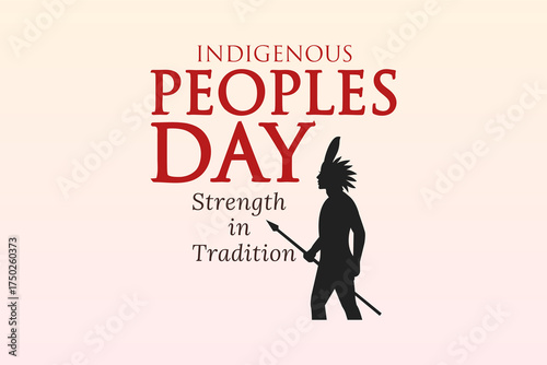 Indigenous peoples day strength in tradition poster background