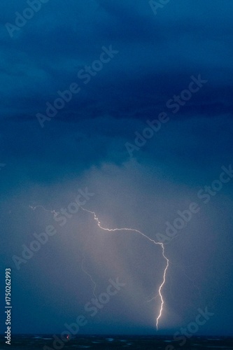 lightning over the sea
