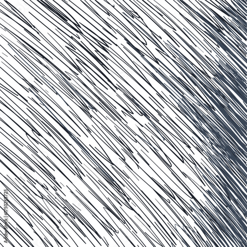The noisy diagonal texture consists of hatched lines, where there is a dense part closer to the edge.