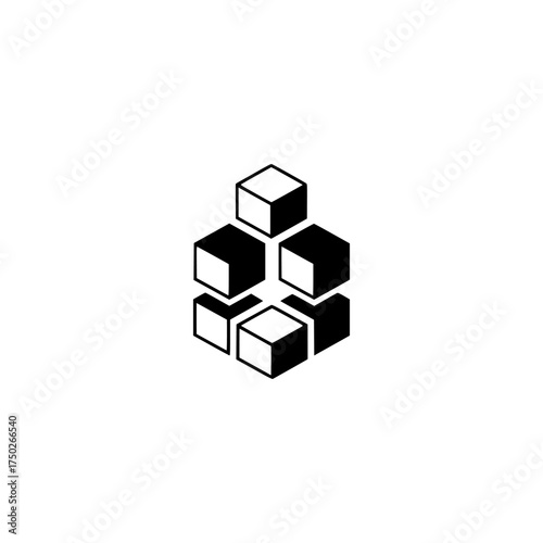 Event Showcasing Logo Icon Design Featuring Modular Cubes in Graphic Environment with Creative Conceptual Viewpoint