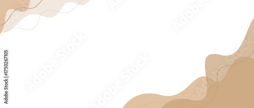 Minimal Beige Sandwave Border Background — Soft, flowing beige waves frame generous white copyspace; clean, elegant, and versatile for modern layouts.