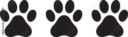 Paw Prints: A symbol of pet companionship and affection, three distinct paw prints in a row, perfectly capture the essence of pet ownership and the bond between humans and animals.