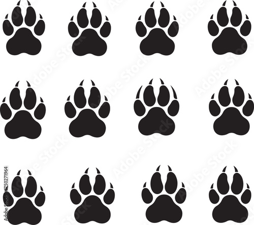 Paw Prints Pattern: A captivating pattern composed of multiple animal paw prints, showcasing unique imprints that are both intriguing and aesthetically pleasing. 