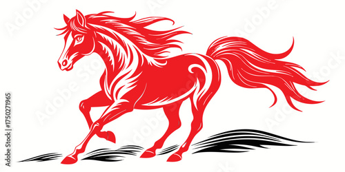 The Lucky Red Horse: A Symbol of Spirit and Freedom for the Chinese New Year.
Perfect for digital greeting cards, Chinese New Year promotional banners, red envelopes (angpao), or any Horse-themed desi