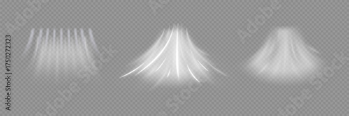 Air Flow Effect. White Wind Stream Waves Isolated on Dark Background. Fresh Breeze Waves From Conditioner Illustrations