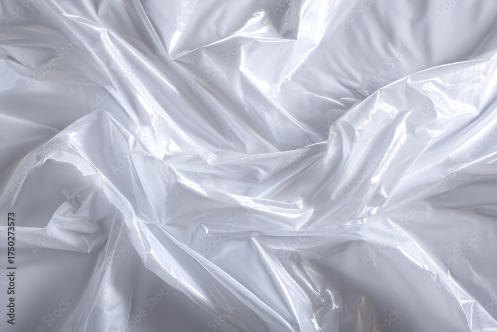 Obraz premium Crinkled White Translucent Plastic Surface