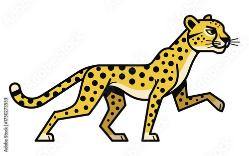 Cheetah vector cartoon illustration