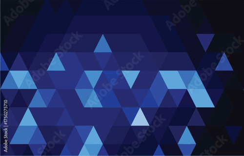 Blue Geometric Abstract Background With Triangle Pattern