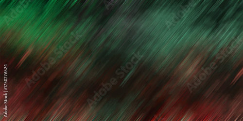 Festive green and red abstract diagonal streaks with a smoky texture creating a dynamic and textured background for holiday or seasonal design projects