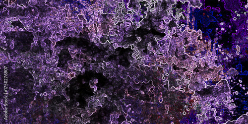 Vibrant abstract texture with purple and pink hues and white outlines on a dark background vector illustration