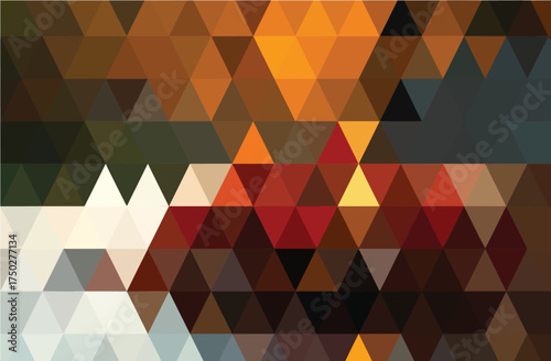 Geometric Abstract Background With Triangles In Earth Tones
