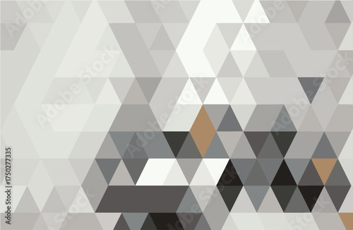 Geometric Abstract Background With Triangles In Shades Of Grey And White