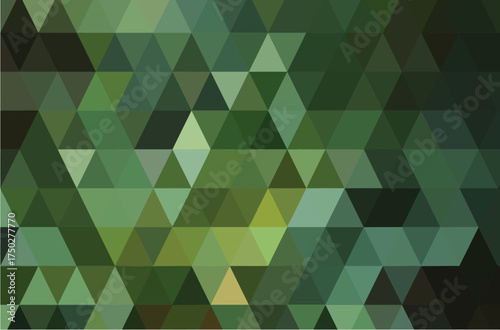 Geometric Triangle Background with Green and Yellow Hues