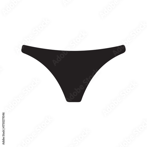 Black Bikini Vector Illustration