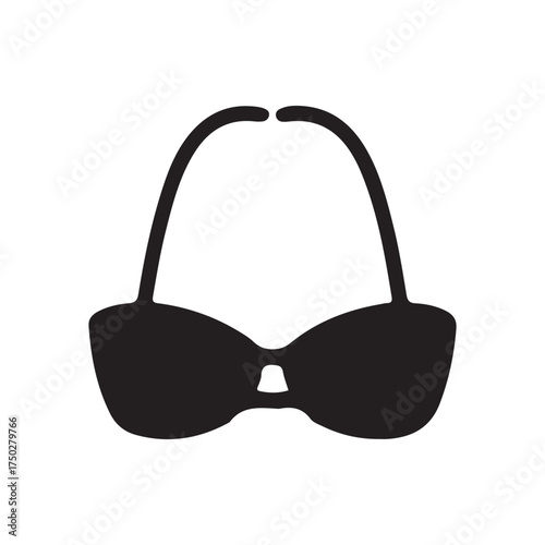 Black Bikini Vector Illustration