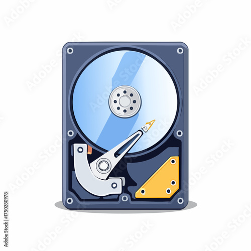 Computer HDD Data Storage Vector