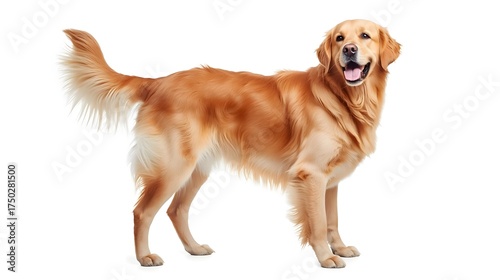 golden retriever isolated on white