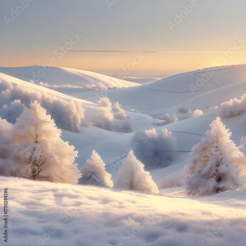 winter landscape in the mountains