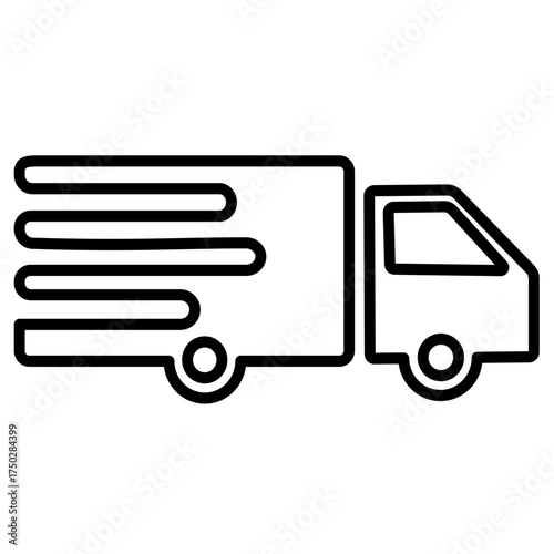vector delivery truck icon