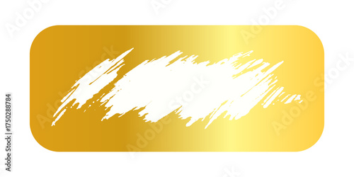 Golden scratch card surface with scraped texture. Shiny metallic scratchcard, lotto winner, money prize or sale coupon template isolated on white background. Vector Modern