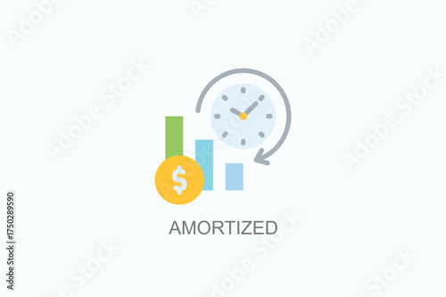 Amortized Icon Or Logo Isolated Vector Illustration