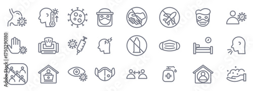 virus sick icon set pack bundle
