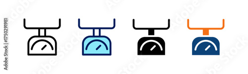 Weighing Machine All In One Icon Multi Styles Vector Set
