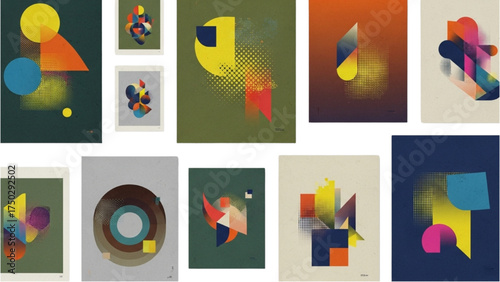 Colorful Abstract Vector Banner Set for Design and Business Use
