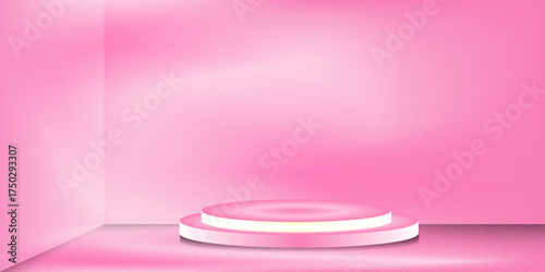 Pink Product Showcase Podium for Beauty Fashion and Luxury Branding