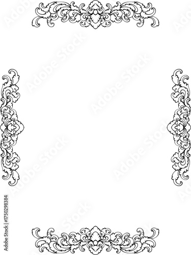 frame with floral ornament