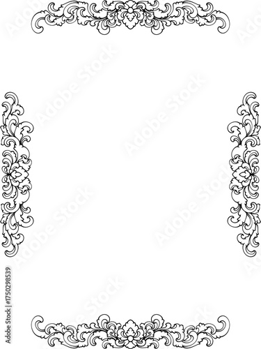 frame with floral ornament