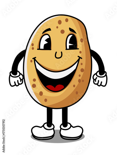 Illustration of a happy potato