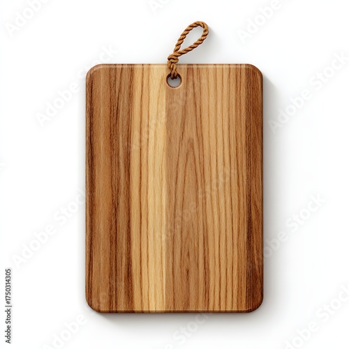 Wooden Tag with Natural Grain and Twisted Rope for Labels