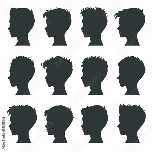Silhouette of a man's Head Merged with the World Representing Thought and Identity