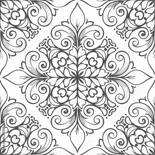 Hand drawn vintage floral pattern background
1