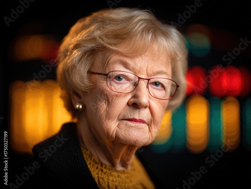 Senior investor analyzing market charts financial office portrait photography professional environment