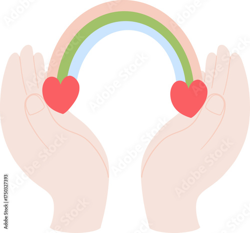 world kindness day teamwork and love flat vector