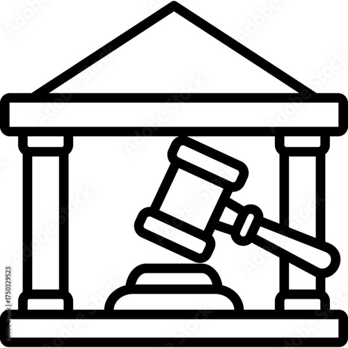Court Building line icon