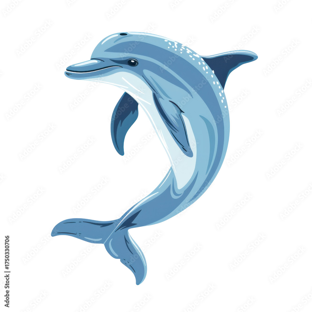 Obraz premium Transparent dolphin leaping in ocean waves underwater view dynamic marine life illustration