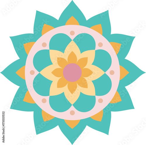 Elegant Spiritual Meditation Mandala Artwork for Wellness and Healing