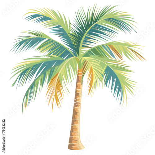 Transparent palm tree tropical paradise digital art lush environment aesthetic viewpoint