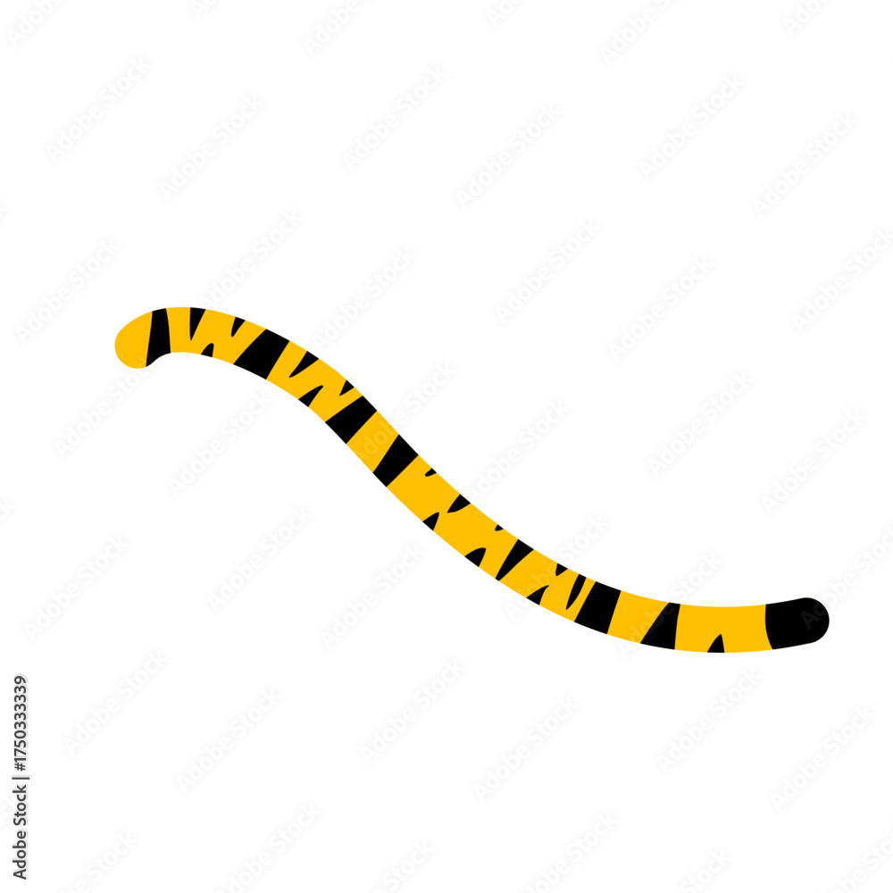 Naklejka premium Tiger tail vector