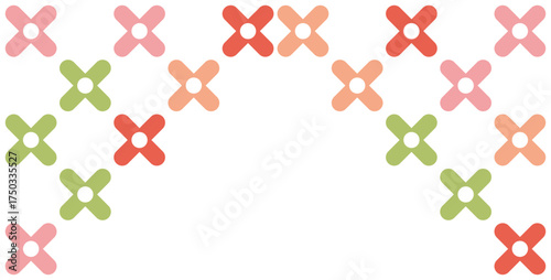 Cute Retro Cross-Stitch Border 