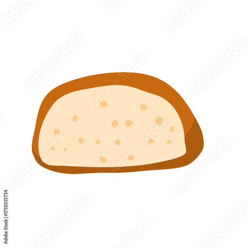 Cut french baguette 