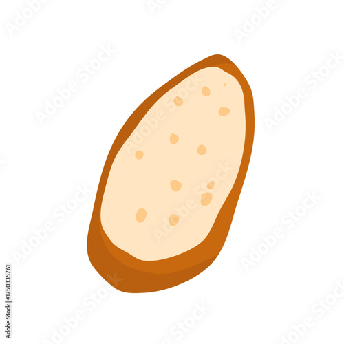 Cut french baguette 