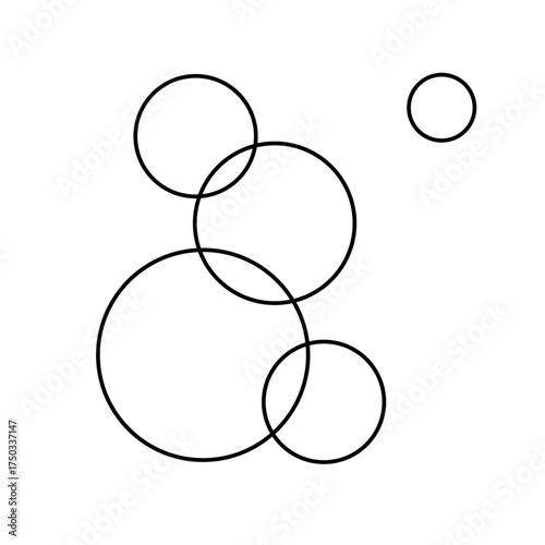 Overlaping circle bubble rings