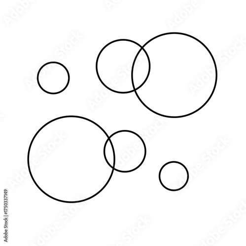Overlaping circle bubble rings