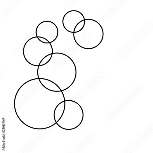 Overlaping circle bubble rings