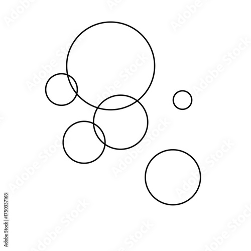Overlaping circle bubble rings