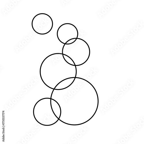 Overlaping circle bubble rings